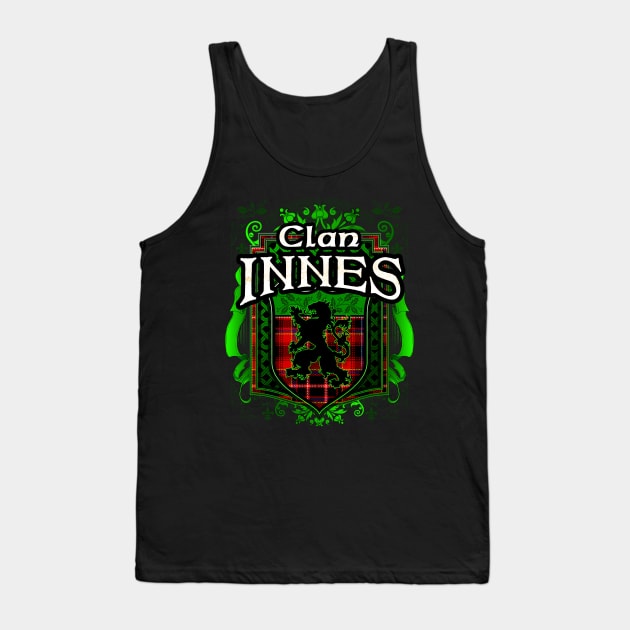 Clan Innes Tartan Lion Tank Top by Celtic Folk